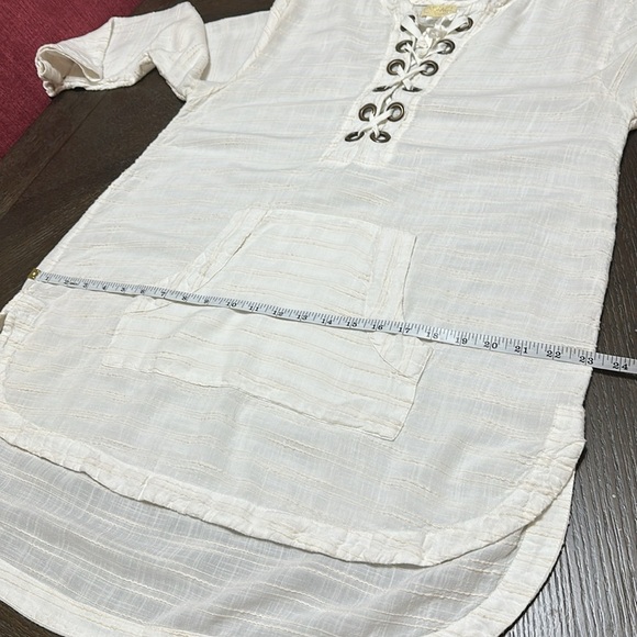 L*Space Love Letters‎ Hoodie Lace Up Tunic In Cream, Women’s Size Small - Picture 15 of 16